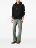 AMI Paris black cotton hoodie with Ami de Coeur