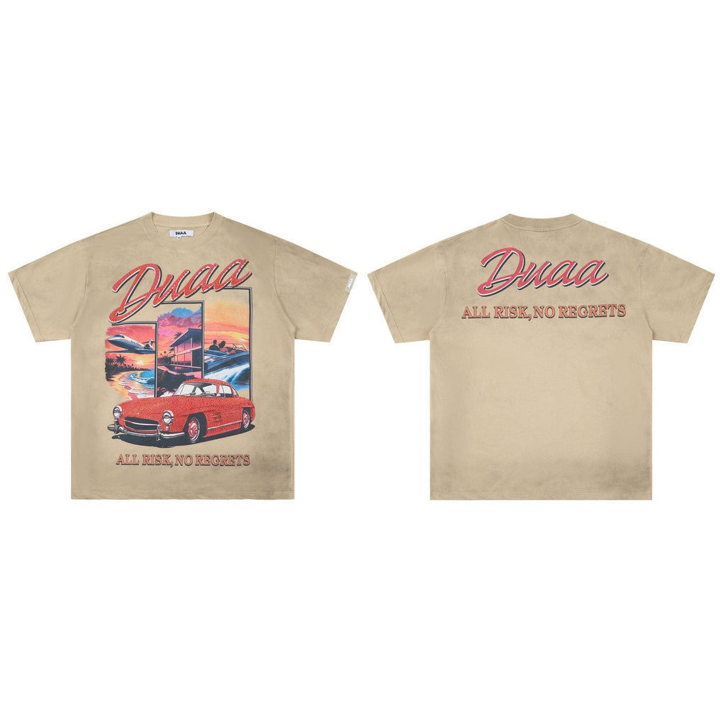 Rough Play All Risk Car Graphic Short-Sleeve T-Shirt