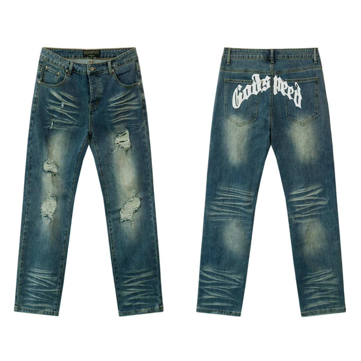 Godspeed Washed Distressed Jeans
