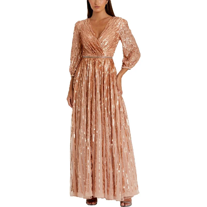 Mac Duggal Womens Sequined Formal Evening Dress A-line unclassified dresses