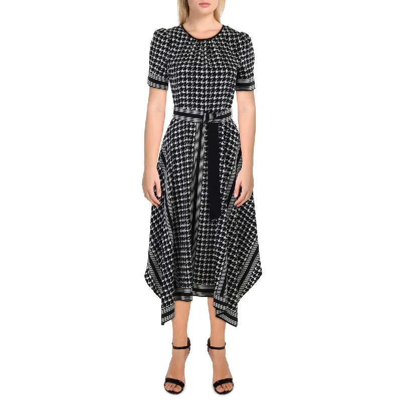 Karl Lagerfeld Paris Womens Below Knee Handkerchief Hem Midi Dress Street style unclassified dresses