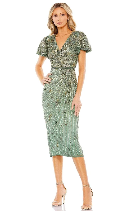 Mac Duggal 5582 - Surplice V-Neck Formal Dress Neutral tone unclassified dresses